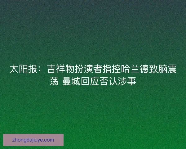 太阳报：吉祥物扮演者指控哈兰德致脑震荡 曼城回应否认涉事