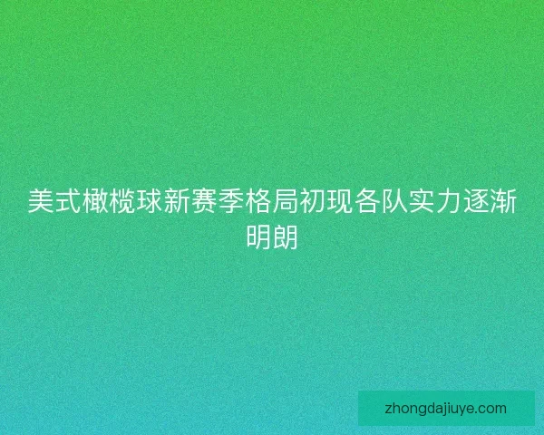 美式橄榄球新赛季格局初现各队实力逐渐明朗